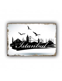 İSTANBUL 12 AHŞAP POSTER 20x30cm  - 00