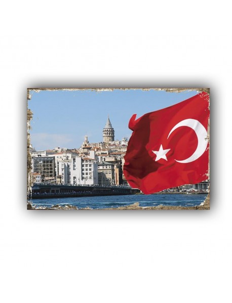 GALATA KULESİ 19 AHŞAP POSTER 20x30cm  - 14