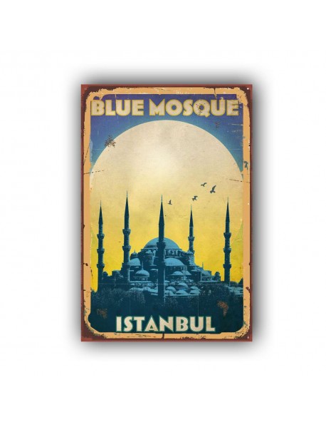 BLUE MOSQUE AHŞAP POSTER 20x30cm  - 11