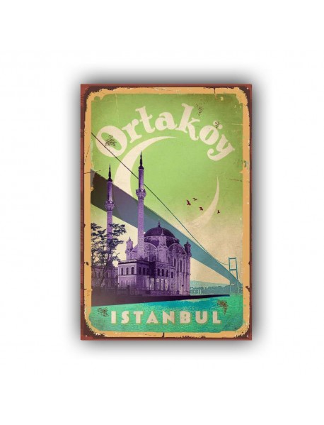 ORTAKÖY AHŞAP POSTER 20x30cm  - 37