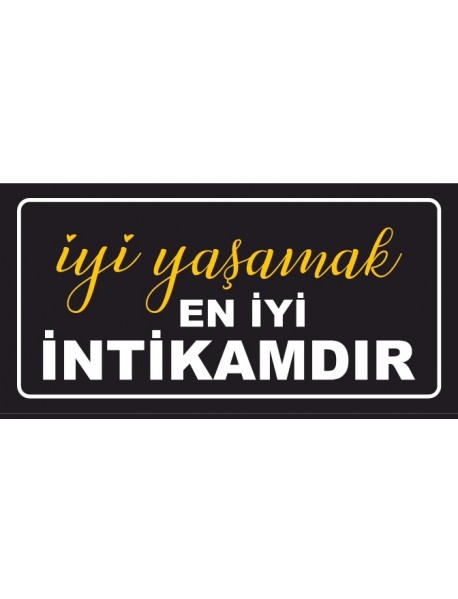 İYİ YAŞAMAK EN İYİ İNTİKAMDIR AHŞAP PLAKA POSTER - 25