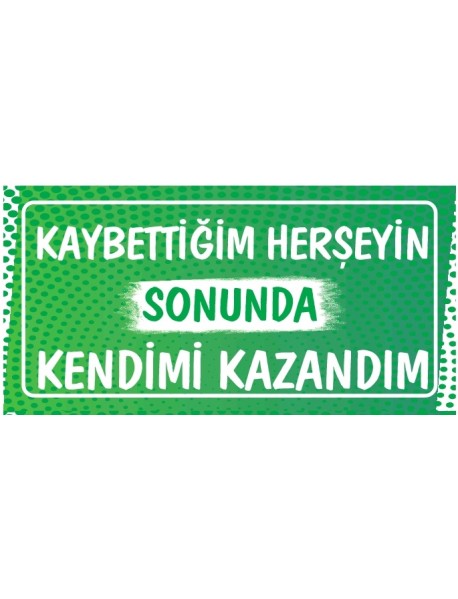 KAYBETTİĞİM HERŞEYİN SONUNDA KENDİMİ KAZANDIM AHŞAP PLAKA POSTER - 49