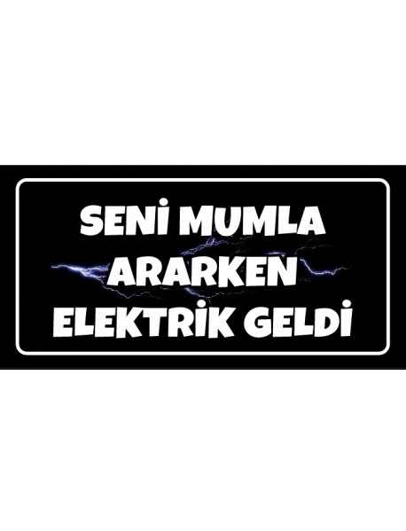 SENİ MUMLA ARARKEN ELEKTRİK GELDİ AHŞAP PLAKA POSTER - 59