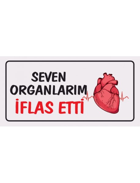 SEVEN ORGANLARIM İFLAS ETTİ AHŞAP PLAKA POSTER - 60