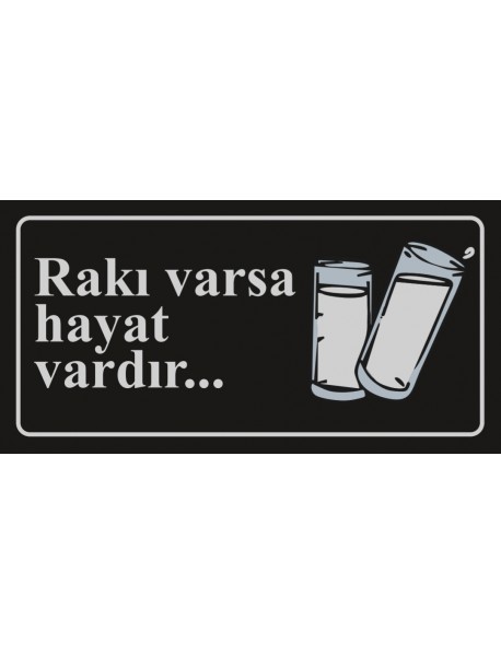 RAKI AHŞAP PLAKA POSTER - 64