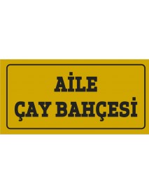 AİLE ÇAY BAHÇESİ AHŞAP PLAKA POSTER - 98