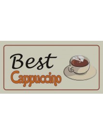 BEST CAPPUCCINO AHŞAP PLAKA POSTER - 40