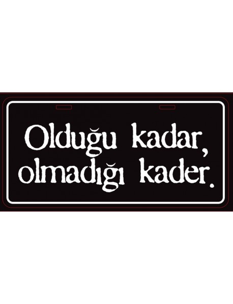 OLDUĞU KADAR AHŞAP PLAKA POSTER - 07