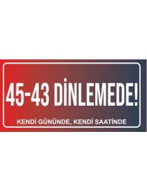 45-43 DİNLEMEDE AHŞAP PLAKA POSTER - 10