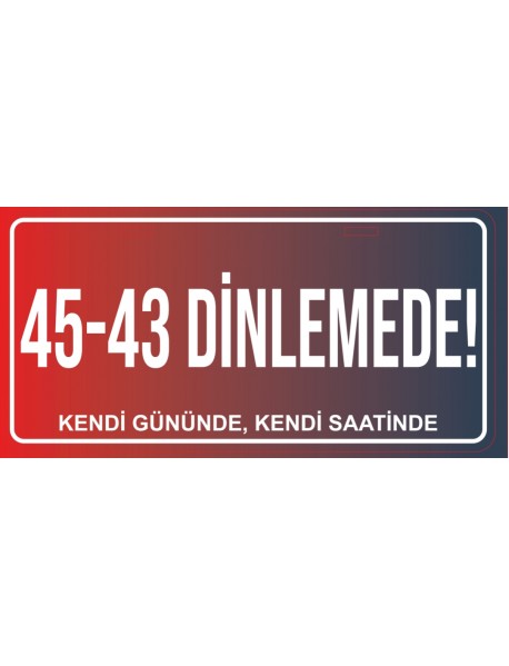 45-43 DİNLEMEDE AHŞAP PLAKA POSTER - 10