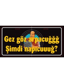 GEZ GÖZ ARACUĞĞĞ AHŞAP PLAKA POSTER - 15