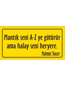 MANTIK AHŞAP PLAKA POSTER - 31