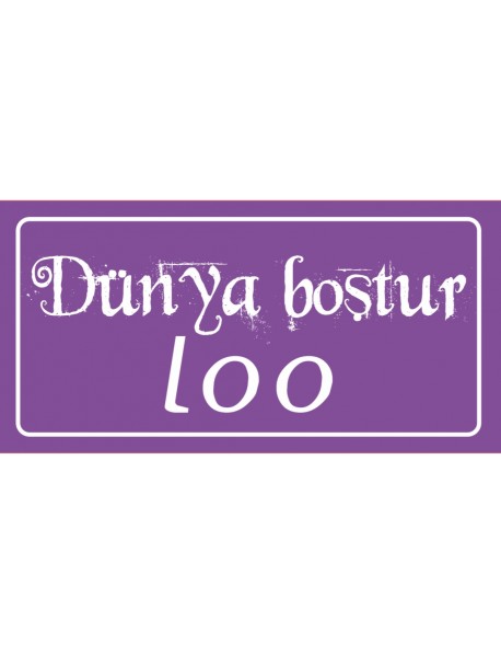 DÜNYA BOŞTUR LO AHŞAP PLAKA POSTER - 33