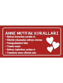 ANNE MUTFAĞI AHŞAP PLAKA POSTER - 45