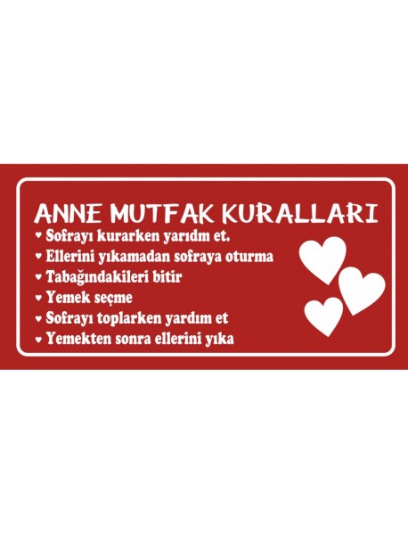 ANNE MUTFAĞI AHŞAP PLAKA POSTER - 45