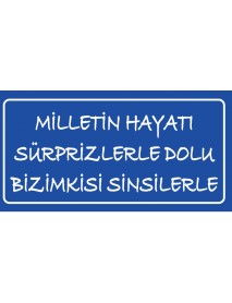 MİLLETİN HAYATI AHŞAP PLAKA POSTER - 66