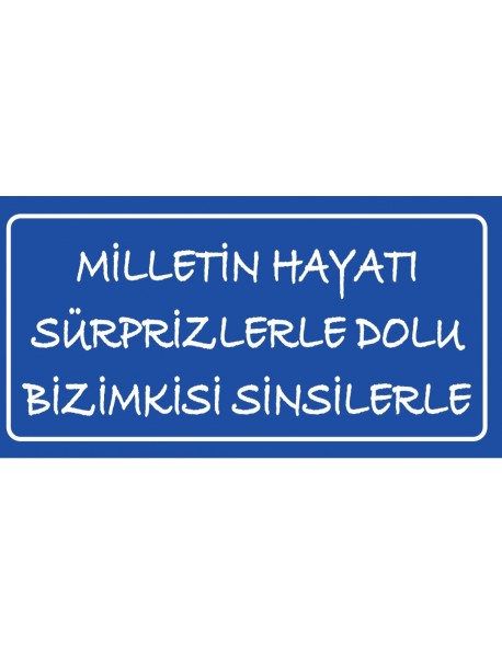 MİLLETİN HAYATI AHŞAP PLAKA POSTER - 66