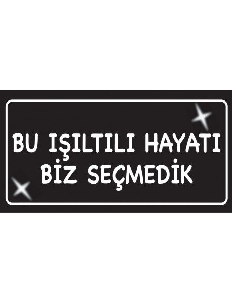 BU IŞILTILI HAYATI BİZ SEÇMEDİK AHŞAP PLAKA POSTER - 67