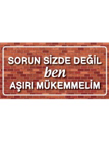 SORUN SİZDE DEĞİL AHŞAP PLAKA POSTER - 71