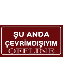 ÇEVRİMDIŞIYIM AHŞAP PLAKA POSTER - 86