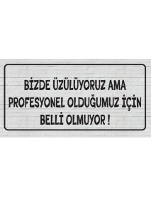 BİZDE ÜZÜLÜYORUZ AHŞAP PLAKA POSTER - 96