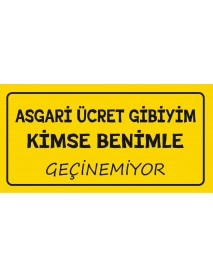 KİMSE BENİMLE GEÇİNEMİYOR AHŞAP PLAKA POSTER - 06