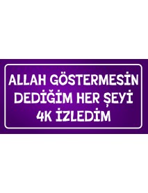 ALLAH GÖSTERMESİN AHŞAP PLAKA POSTER - 08