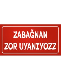 ZOR UYANIYOZZ AHŞAP PLAKA POSTER - 09