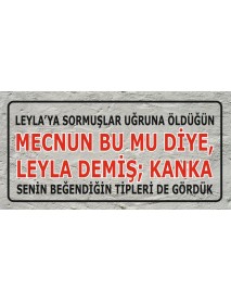 LEYLA İLE MECNUN AHŞAP PLAKA POSTER - 12