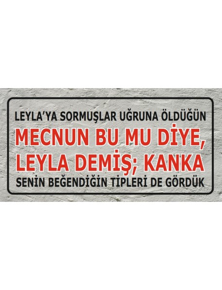 LEYLA İLE MECNUN AHŞAP PLAKA POSTER - 12