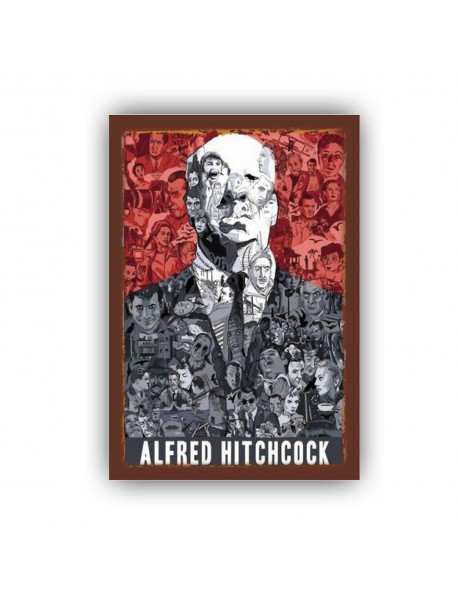 ALFRED HITCHCOCK 2 AHŞAP POSTER 20x30cm  - 30