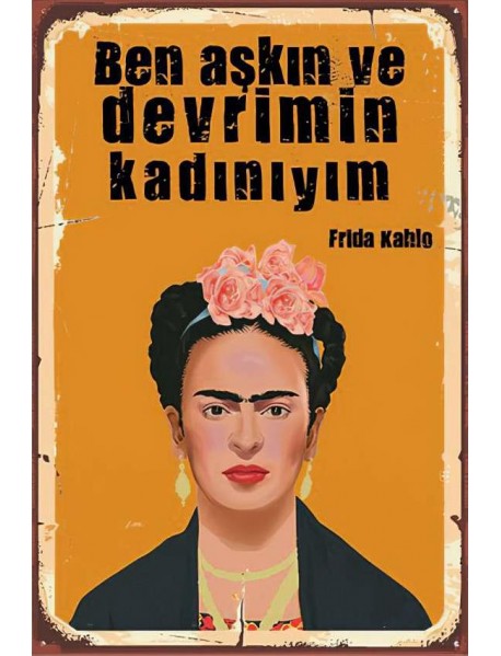 FRİDA KAHLO AHŞAP POSTER 20x30cm  - 20