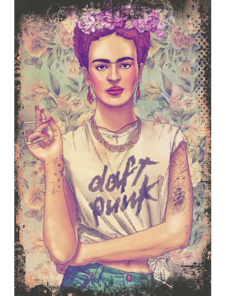 FRİDA KAHLO DAFT PUNK AHŞAP POSTER 20x30cm  - 16