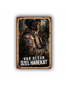 VAR OLSUN ÖZEL HAREKAT AHŞAP POSTER 20x30cm  - 09