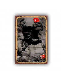 TÜRK ASKERİ AHŞAP POSTER 20x30cm  - 11