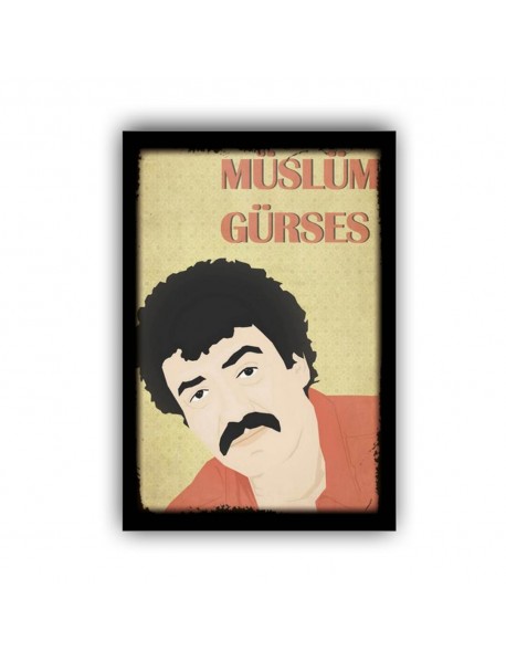 MÜSLÜM GÜRSES 29 AHŞAP POSTER 20x30cm  - 10