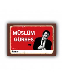 MÜSLÜM GÜRSES 37 AHŞAP POSTER 20x30cm  - 33