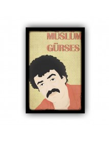 MÜSLÜM GÜRSES 38 AHŞAP POSTER 20x30cm  - 54