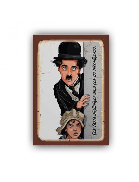 CHAPLIN 6 AHŞAP POSTER 20x30cm  - 03