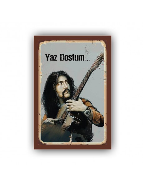 YAZ DOSTUM 2 AHŞAP POSTER 20x30cm  - 84