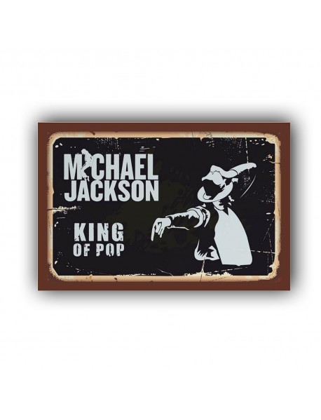 MICHAEL JACKSON KİNG OF POP AHŞAP POSTER 20x30cm  - 30