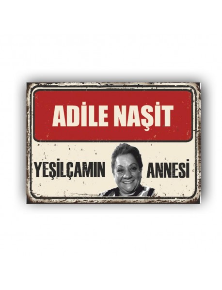 ADİLE NAŞİT YEŞİLÇAMIN ANNESİ AHŞAP POSTER 20x30cm  - 36