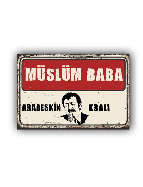 MÜSLÜM BABA AHŞAP POSTER 20x30cm  - 28