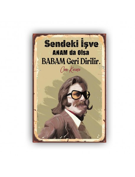 CEM KARACA 8 AHŞAP POSTER 20x30cm  - 77