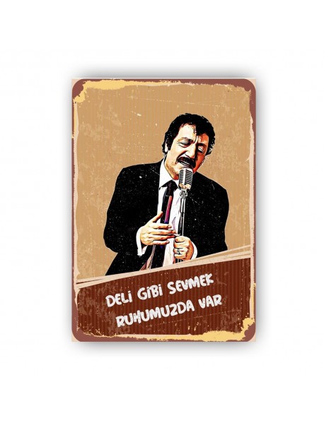 DELİ GİBİ SEVMEK 3 AHŞAP POSTER 20x30cm  - 01