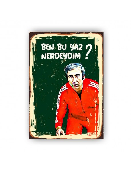 BEN BU YAZ AHŞAP POSTER 20x30cm  - 04