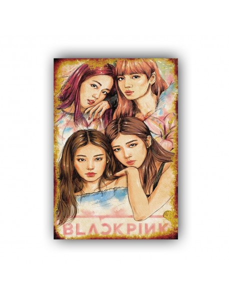 BLACK PINK 4 AHŞAP POSTER 20x30cm  - 73