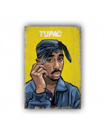 TUPAC 2 AHŞAP POSTER 20x30cm  - 00