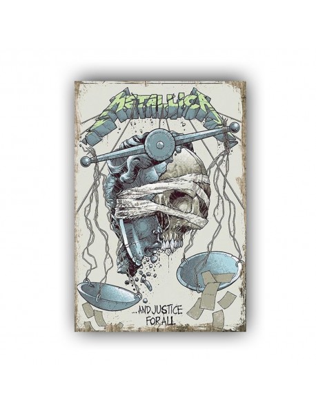 METALLICA JUSTICE FOR ALL AHŞAP POSTER 20x30cm  - 80