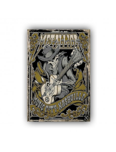 METALLICA MUSIC CITY AHŞAP POSTER 20x30cm  - 43